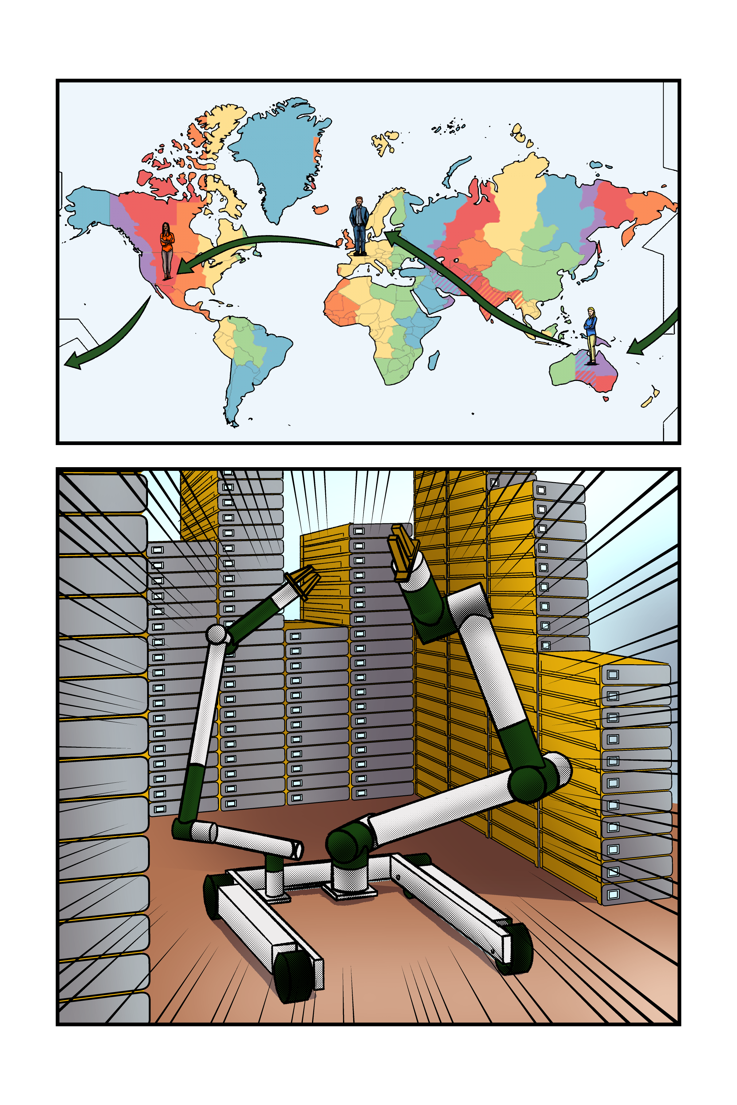 Robots working 24x7 to complete assembly tasks