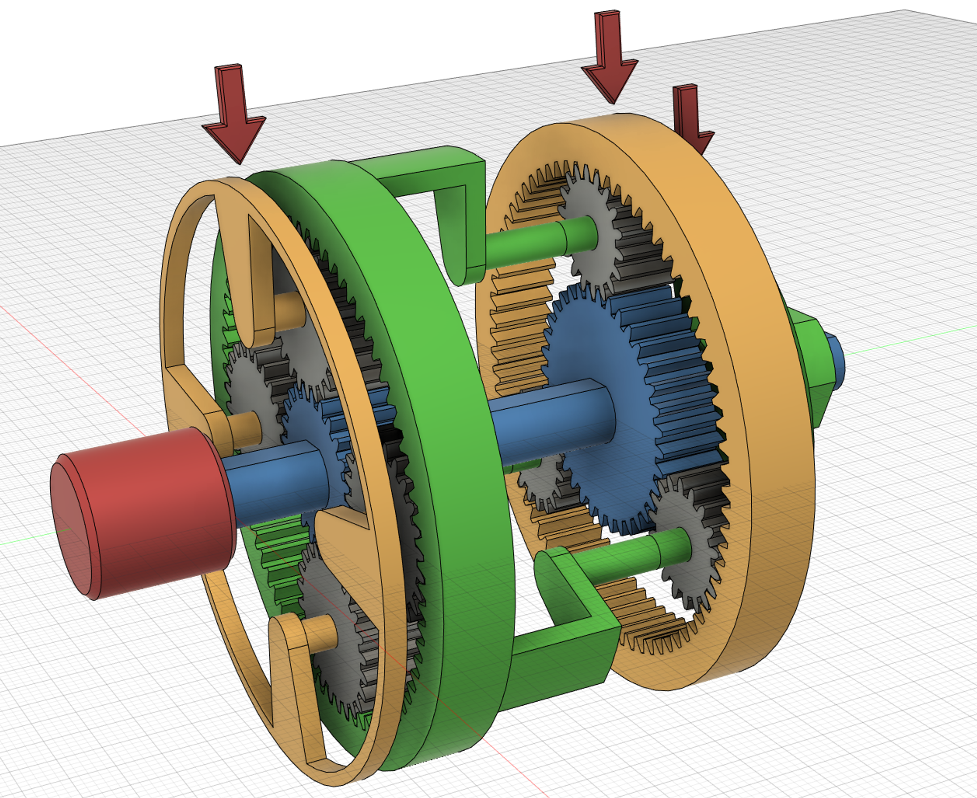 A simple reversing gearbox using planetary gear sets