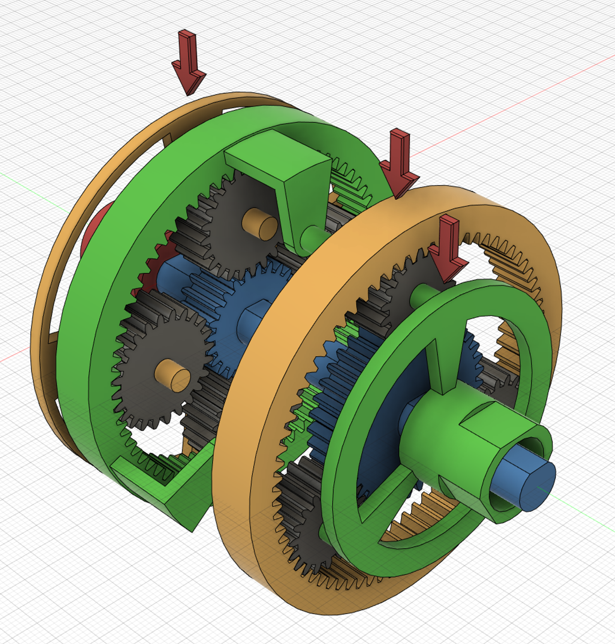 A simple reversing gearbox using planetary gear sets