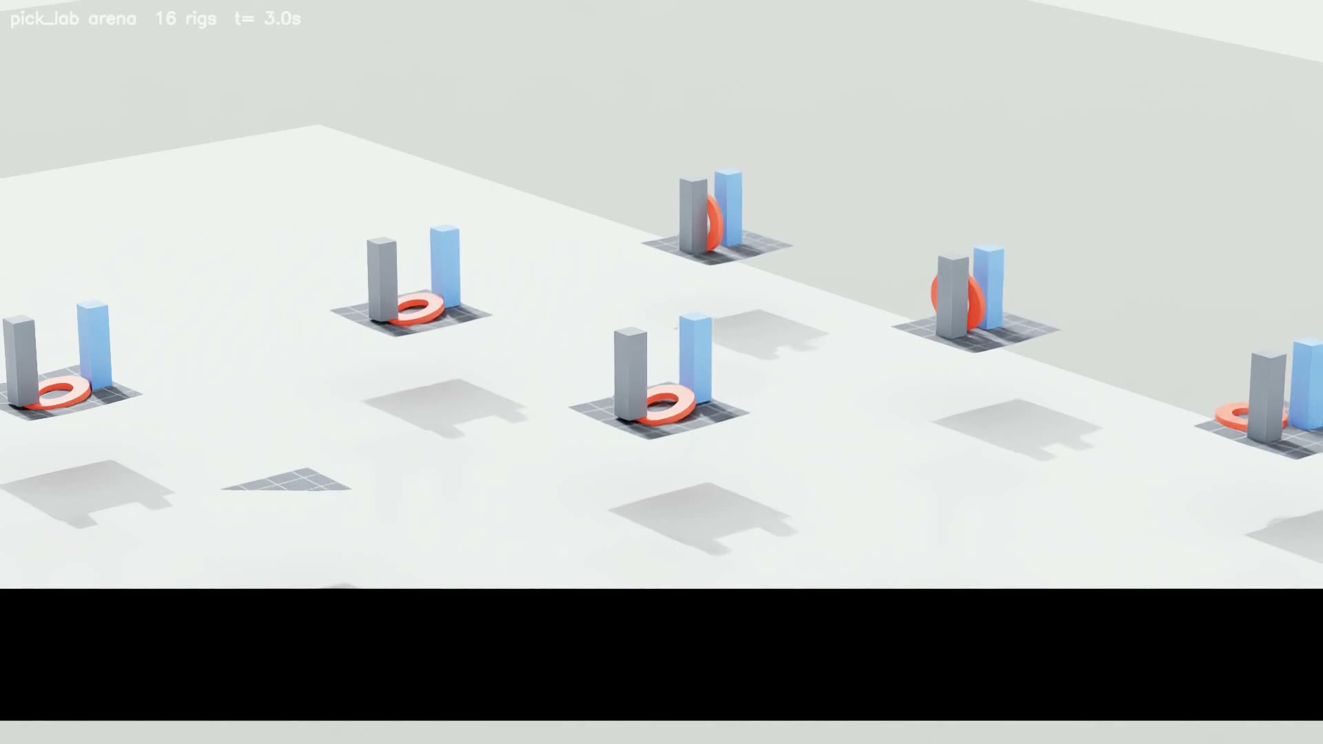 A population of rigs training in one scene.
